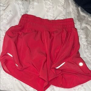 Women's Red Athletic Shorts